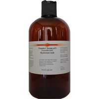 Vitamin C Skin Serum 20% (L-Ascorbic Acid) With Pure Hyaluronic Acid Anti Aging Serum (16Oz)