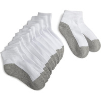 Jefferies Socks Big Boys' Seamless-Toe Quarter Athletic Socks (Pack Of 6)