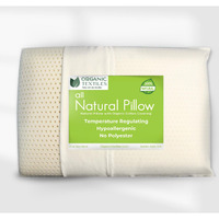 Organictextiles Natural Latex Pillow With Organic Cotton Cover, Standard Size, Soft, Pressure Relief, Neck Pain Relief, Bed Pillow For Side, Back And Stomach Sleeper