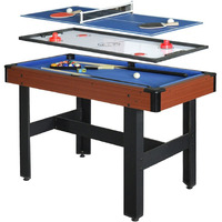 Hathaway Bg1131M Triad 3-In-1 48-In Multi Game Table With Pool, Glide Hockey, And Table Tennis For Family Game Rooms,Blue