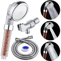 Prugna Filter Shower Head With Hose And Shower Arm Bracket, High Pressure & Water Saving Handheld Shower, 3-Settings Filter Showerhead For Dry Hair & Skin Spa