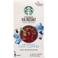 Starbucks Via Instant Coffee Medium Roast Packets - Sweetened Iced Coffee - 1 Box (6 Packets)