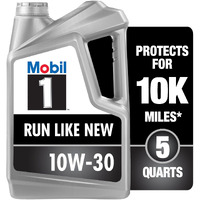 Mobil 1 Advanced Full Synthetic Motor Oil 10W-30, 5 Quart