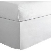 Today's Home Home Classic Tailored Bed Skirt Dust Ruffle, Cotton Blend Design, 14"" Drop Length, Twin Xl, White Toh24914Whit06
