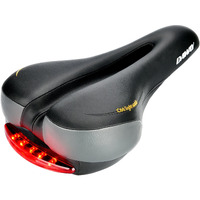 Comfortable Men Women Bike Seat - Daway C66 Foam Padded Leather Road Mountain Bicycle Saddle Cushion With Taillight, Waterproof, Soft, Breathable, Fit Mtb, Most Bikes, For Everyone