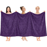 Cotton Paradise Oversized Bath Sheet, 100% Cotton 40X80 Clearance Bath Towel Sheet, Turkish Extra Large Bath Towel For Bathroom, Purple Bathsheet