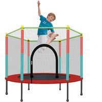 Toymate Kids Trampoline With Safety Enclosure Net - 5Ft Trampoline For Toddlers Indoor And Outdoor - Parent-Child Interactive Game Fitness Trampoline Toy Gift For Boys And Girls Age 1-8
