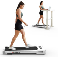 Goyouth 2 In 1 Under Desk Electric Treadmill Motorized Exercise Machine With Wireless Speaker, Remote Control And Led Display, Walking Jogging Machine For Home/Office Use