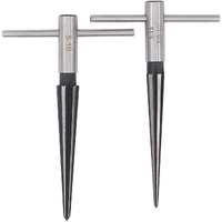 Applianpar T Shape Handle Taper Reamer 3-13Mm And 5-16Mm Bridge Pin Hole Hand Held Tapered Reamers 6 Fluted Chamfer Chaser Reaming Tool For Woodworker Guitar Luthier Cutting Pack Of 2