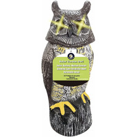 Ugold Solar Powered Owl With Motion Detection, Silent Mode, Flashing Eyes, Rotatable Head And Realistic Hoots, Plastic Owl Decoration For Home, Garden, Patio And Fence