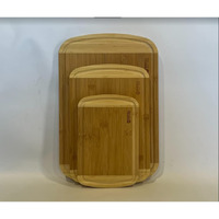 Royal Craft Wood Luxury Cutting Boards For Kitchen Reversible Wood Cutting Board Set, Thick Chopping Board Two Tone Bamboo Light & Dark 3-Piece