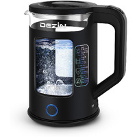 Dezin Electric Kettle With Keep Warm Function, Bpa Free Window-Glass Double Wall Design Electric Tea Kettle, Bicolor Led, 1.5L Hot Water Kettle With Auto Shut-Off And Boil Dry Protection Tech