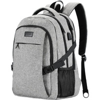 Ankuer Backpacks For Men Women, Backpack Fits Up 15.6 In Laptop Backpack For Travel, Backpacks With Usb Charging Port, Work Business Backpack For Women (Grey)