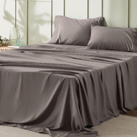 Bedsure King Size Sheets - Soft Sheets For King Size Bed, 4 Pieces Hotel Luxury Taupe Sheets King, Easy Care Polyester Microfiber Cooling Bed Sheet Set