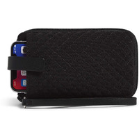 Vera Bradley Women's Microfiber Smartphone Wristlet With Rfid Protection, True Black, One Size