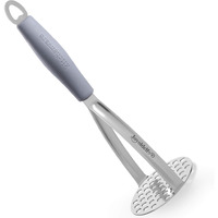 Joyoldelf Heavy Duty Stainless Steel Potato Masher, Professional Integrated Masher Kitchen Tool & Food Masher/Potato Smasher With Silicone Handle, Perfect For Bean, Vegetable, Fruits, Avocado, Meat