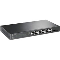 Tp-Link Tl-Sg2428P Jetstream 28-Port Gigabit Smart Switch With 24-Port Poe+, 4 Sfp Slots (250 Watt Budget, Centralized Cloud Management Omada Sdn, And Intelligent Monitoring)