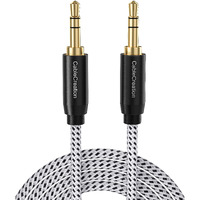 Cablecreation Aux Cable (6Ft/1.8M), 3.5Mm Audio Cable Male To Male, 1/8 Inch Auxiliary Stereo Jack Cord For Headphone, Phone, Car Stereos, Speaker And More(With Aux Port)