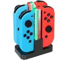 Innvo Power Dock -Switch Joycon Charger, 4 In 1 Charging Dock For Nintendo Controller, Fast Charging Station, Usb C Charge Cable Included Black