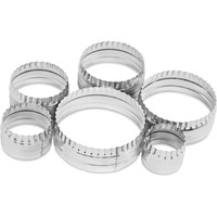 Set Of 6 | Circle 2 Sided Biscuit Sandwich Fondant Cutter Set | Multi Size