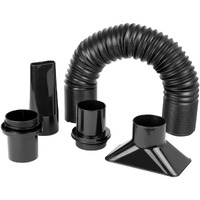 Powertec 70208 Dust Collection Flexible Hose Kit, 2-1/4"" , Black