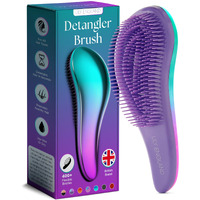Lily England Detangler Brush For Curly Hair, Thick, Straight & Natural Hair - Gentle Detangling Hair Brush For Women, Kids & Toddlers With Flexible Bristles - Hairbrush For Wet & Dry Hair, Ombre