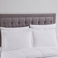 Queen Comforter Set 8 Piece Bed In A Bag With Bed Skirt, Fitted Sheet, Flat Sheet, 2 Pillowcases, 2 Pillow Shams, Queen, Dobby White