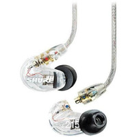 Shure Se215-Cl Sound Isolating In Ear Stereo Earphones (Clear) With 3 Pairs Of Triple Flange Sleeves For Better Sound Isolation