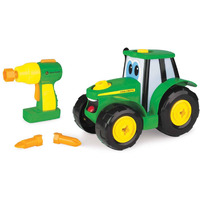 Build-A-Buddy John Deere Tractor Toy And Toy Drill - Toddler Stem Take Apart Toys With 16 Individual Pieces And Kids Tools - Kids Building Toys Ages 3 Years And Up