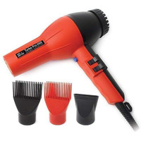Annie- Hot And Hotter Salon Turbo Pro-2000 Ionic Hair Dryer - Red - Ceramic - (2) Hair Pick Attachments And (1) Concentrator Attachment