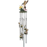 George S. Chen Imports Ss-G-41275 Wind Chime Round Top Hummingbird Hanging Garden Decoration