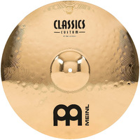 Meinl 18"" Medium Crash Cymbal - Classics Custom Brilliant - Made In Germany, 2-Year Warranty (Cc18Mc-B)
