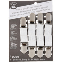 Dritz Clothing Care 82446 Ironing Board Cover Fasteners (4-Count) , White
