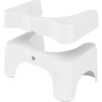 Squatty Potty The Original Bathroom Toilet Stool - Adjustable 2.0, Convertible To 7"" Or 9"" Height With Removable Topper For Adults And Kids White