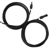 Renogy 10Ft 10Awg Solar Wire Extension Cables With Female And Male Connector, 1 Pair, Adaptor Kit, Black