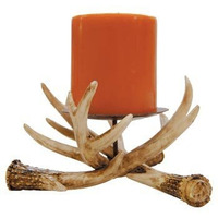 Antler Pillar Candle Holder 6-Inch