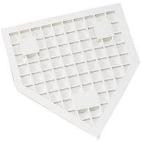 Champion Sports-96 Heavy-Duty Rubber Home Plate, White 16"" X 17"" X 1""