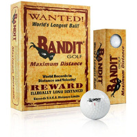 Bandit Maximum Distance Golf Balls, (One Dozen, White)