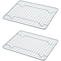 Update International Heavy-Duty 1/4 Size Cooling Rack, Wire Pan Grade, Commercial Grade, Oven-Safe, Chrome, 8 X 10 Inches, Set Of 2