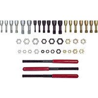Oemtools 27142 Thread Restoring File, Tap, And Die Kit | Files, Taps, And Dies Rethread Both Left And Righthanded Internal And External Threads | Universal Sae And Metric Thread Chasing Kit