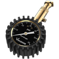 Tire Pressure Gauge - (0-60 Psi) Heavy Duty, Certified Ansi Accurate With Large 2 Inch Easy To Read Glow Dial, Low - High Air Pressure Gauge. Tire Gauge For Car And Trucks Tires By Vondior