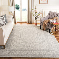 Safavieh Adirondack Collection Area Rug - 9' X 12', Ivory & Silver, Oriental Medallion Design, Non-Shedding & Easy Care, Ideal For High Traffic Areas In Living Room, Bedroom (Adr108B)