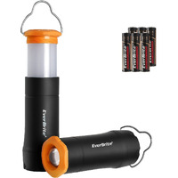 Everbrite 2-In-1 Mini Lanterns And Flashlights With 3 Modes, 2 Pack Portable Outdoor Led Zoomable Torches, Aaa Batteries Included, Camping Essentials For Hurricane, Hiking, Night Walking, Emergency