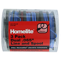 Homelite Genuine Oem Ac41Rl3 Autofeed Dual .065    Replacement Line And Spool Pack For Homelite Electric String Trimmers (3 Pack)