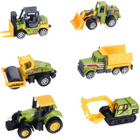 Andolo Mini Construction Trucks Toys, Small Construction Toys 6Pcs Construction Vehicles Tractor Toys Sand Vehicle Playset Forklift Roller Dump Truck Tractor Excavator Bulldozer