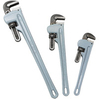 Stark 3Pcs Aluminium Pipe Wrench Adjustable Jaw Plumbing Pipe Wrench (14"" 18"" 24"" Inch) Pipe Wrench Set
