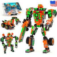Jitterygit Mech Robot Soldier Glow In The Dark Bricks Toy Stem Gift Set, Juguetes Para Nios De Christmas Birthday Regalos, Cool Military Holiday Present For Boys, Girls, Teen 6 7 8 9 10 Year Old