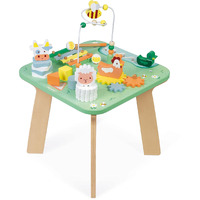 Janod Wooden Pretty Meadow Activity Table - 21.1"" Tall - Ages 12 Months+ - J05327