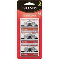 Dictating Cassettes, Micro, 60 Minutes, Pack Of 3