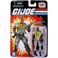 G.I. Joe - 2007 - Hasbro - Heavy Machine Gunner - Code Name: Roadblock Action Figure - W/ Base & Accessories - From The G.I. Joe Cartoon Series - New - Limited Edition - Collectible
